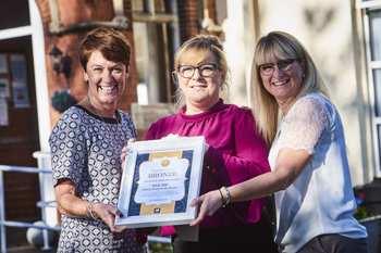 Rachel Kenyon and Tammy Hulley from Adventure with Dementia with Ann Norris (centre)